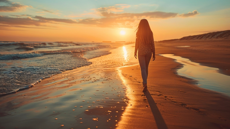 What Is Obsessive-Compulsive Disorder Understanding Intrusive Thoughts and Repetitive Behaviors Woman walking along the water on an empty beach | What Is Obsessive-Compulsive Disorder Understanding Intrusive Thoughts and Repetitive Behaviors | Mindful Heatlh Solutions